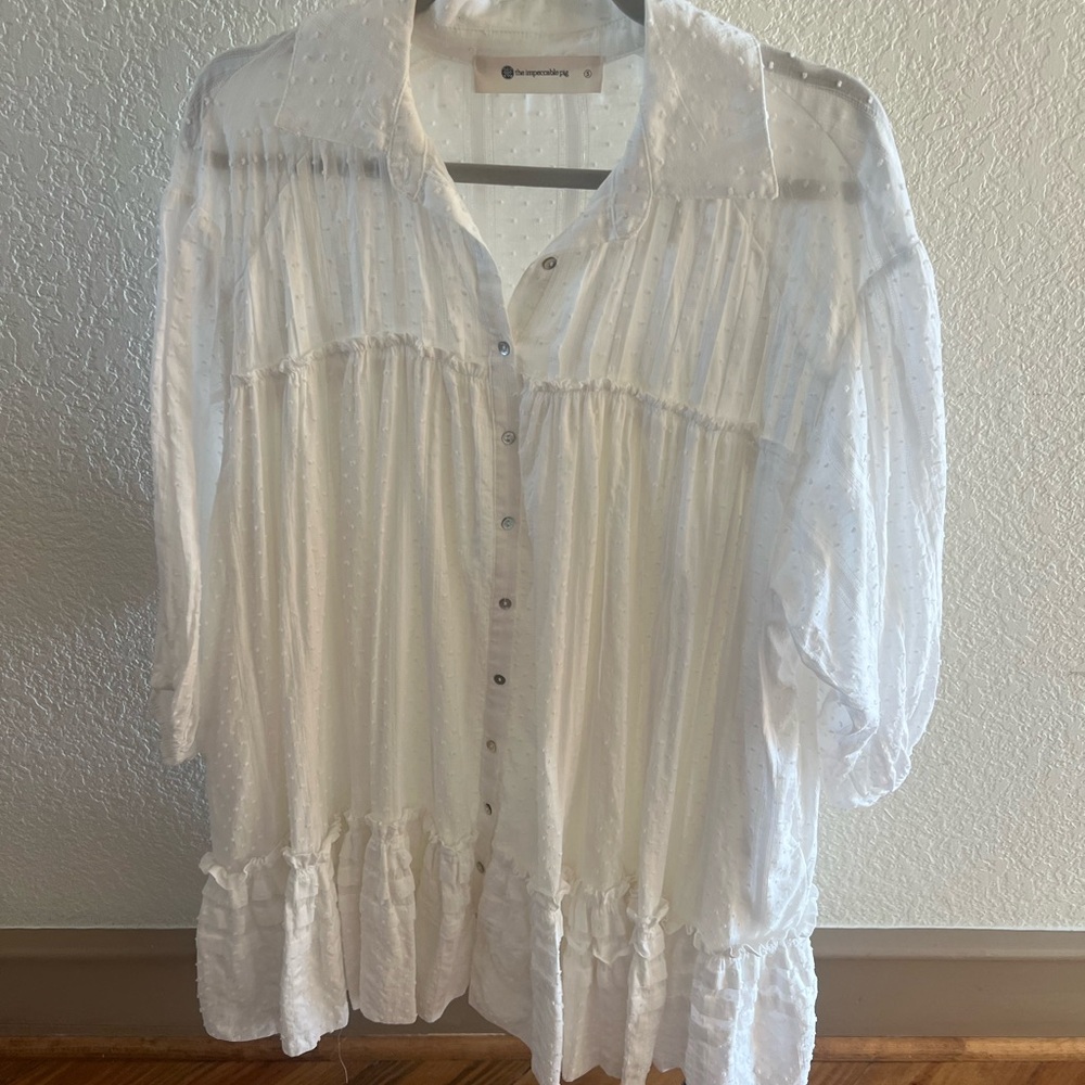 White Button-Up Blouse